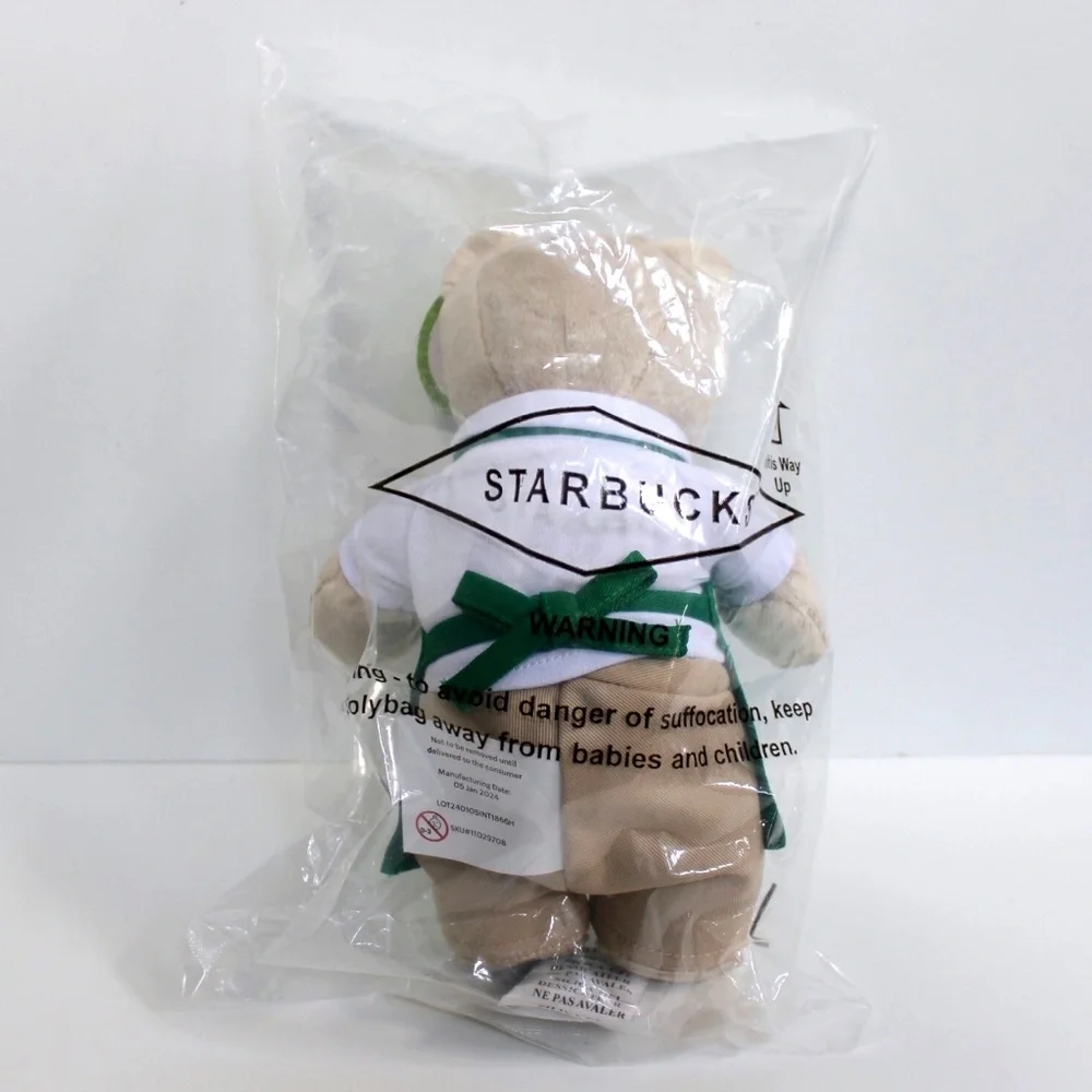 Starbucks Bearista Bear Singapore Green Apron Khaki Pants Plush 10in